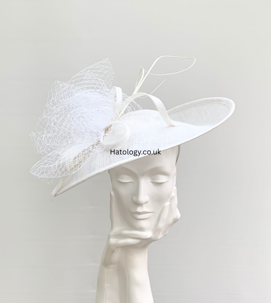 Off White Netted Cloud Hatinator Fascinator