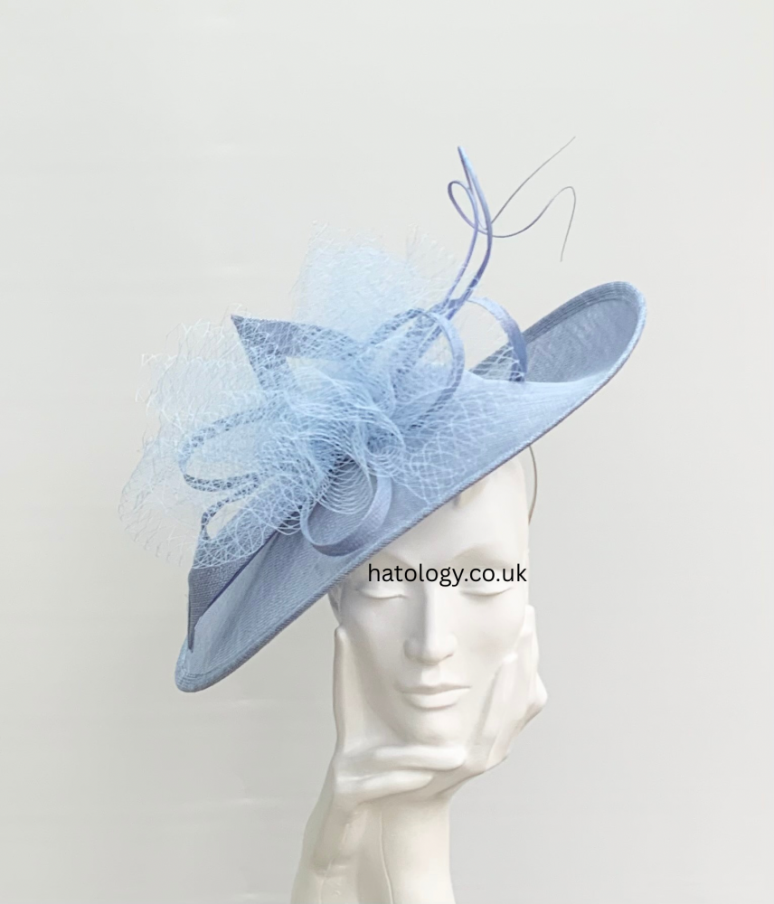 Periwinkle Blue ( Lavender Blue)Netted Cloud Hatinator Fascinator