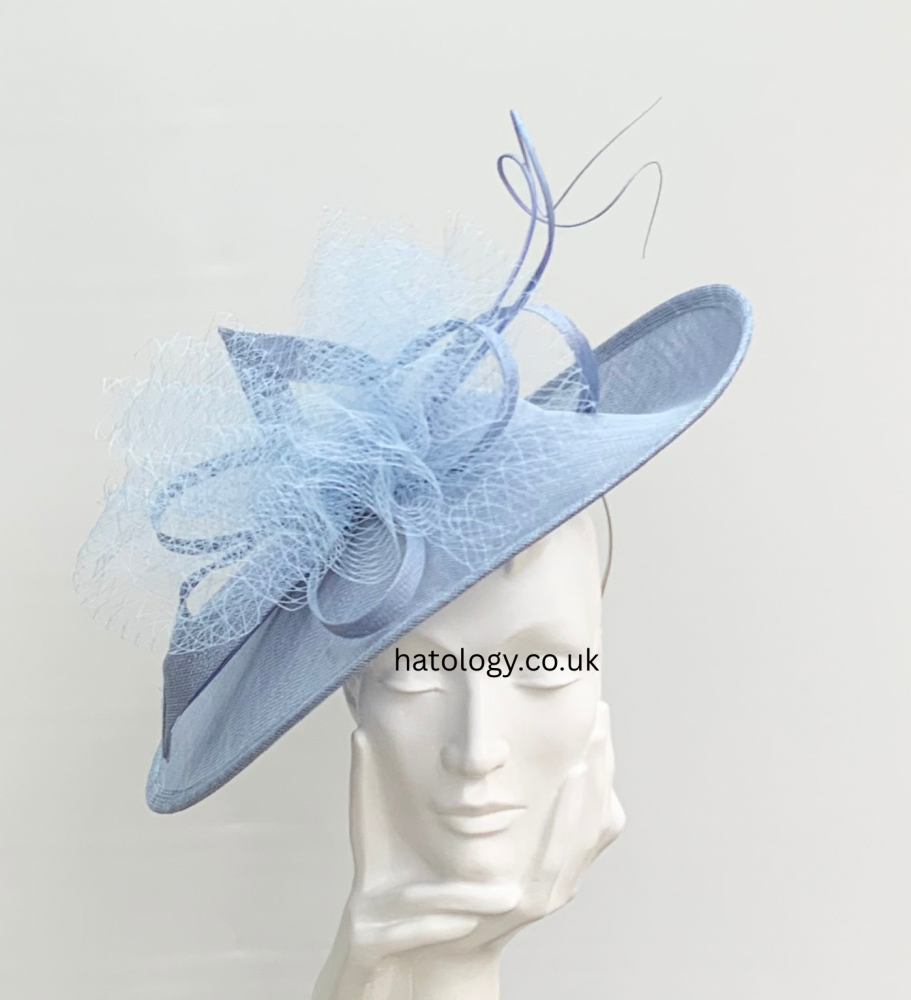 Periwinkle Blue ( Lavender Blue)Netted Cloud Hatinator Fascinator
