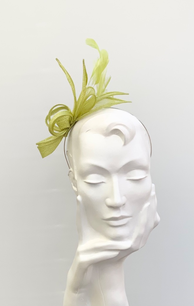 Lime Green Lily Small Fascinator