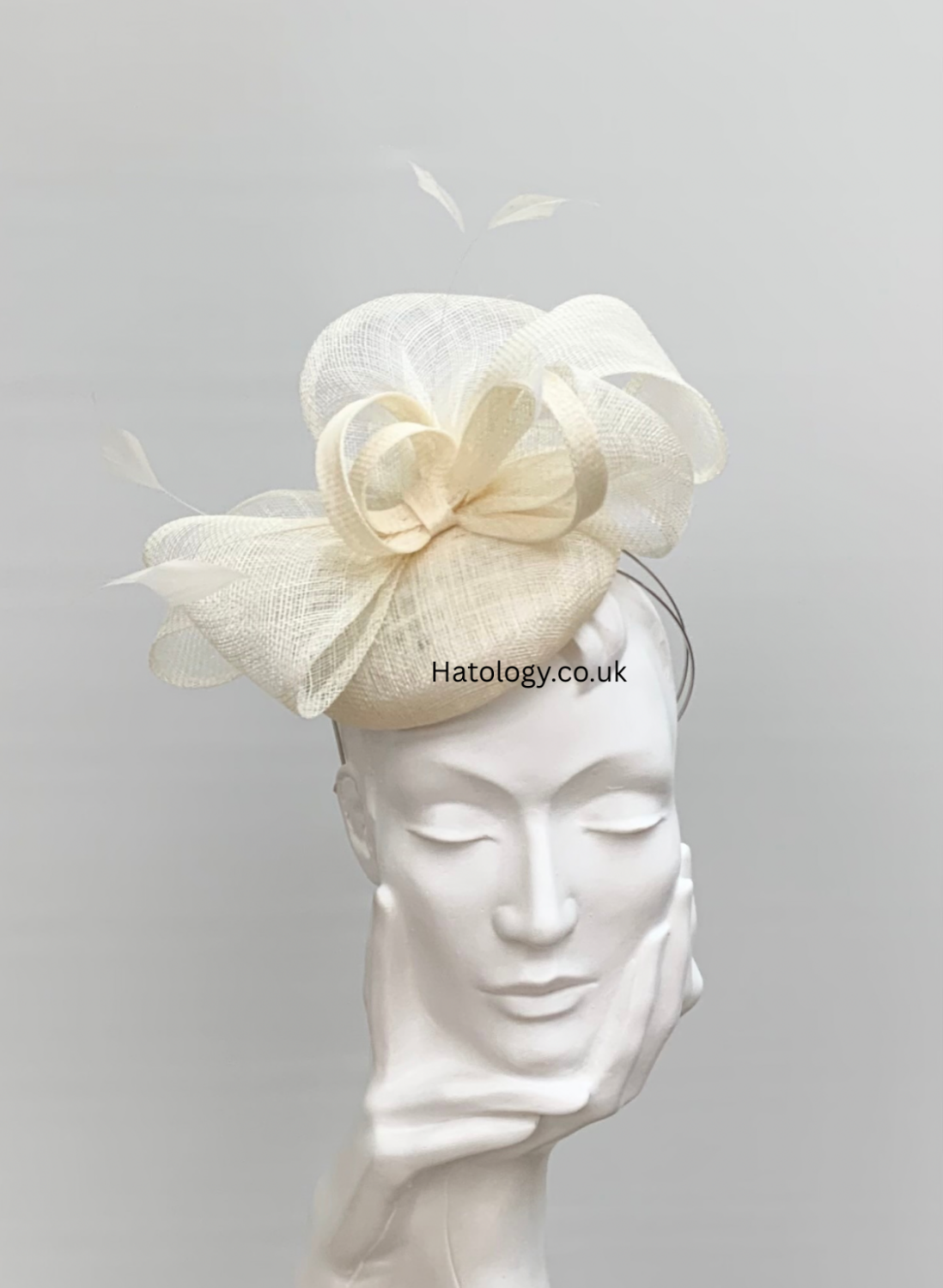 Mint Green Button Pillbox Fascinator