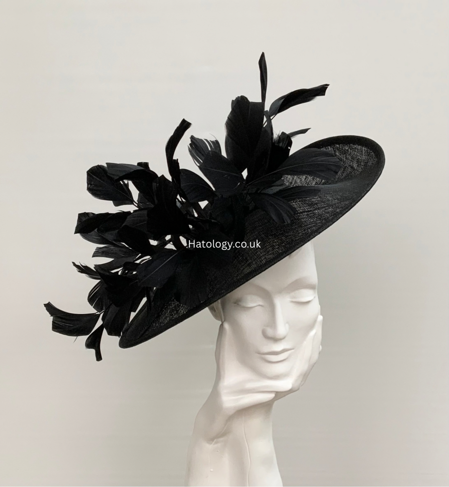 Black Feather Explosion Hatinator Fascinator