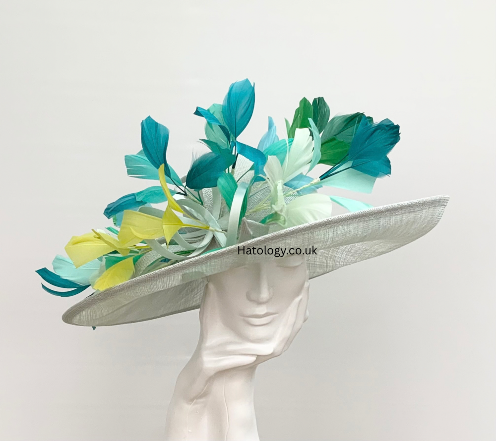 Greens and Blues Mix Very Large Hat