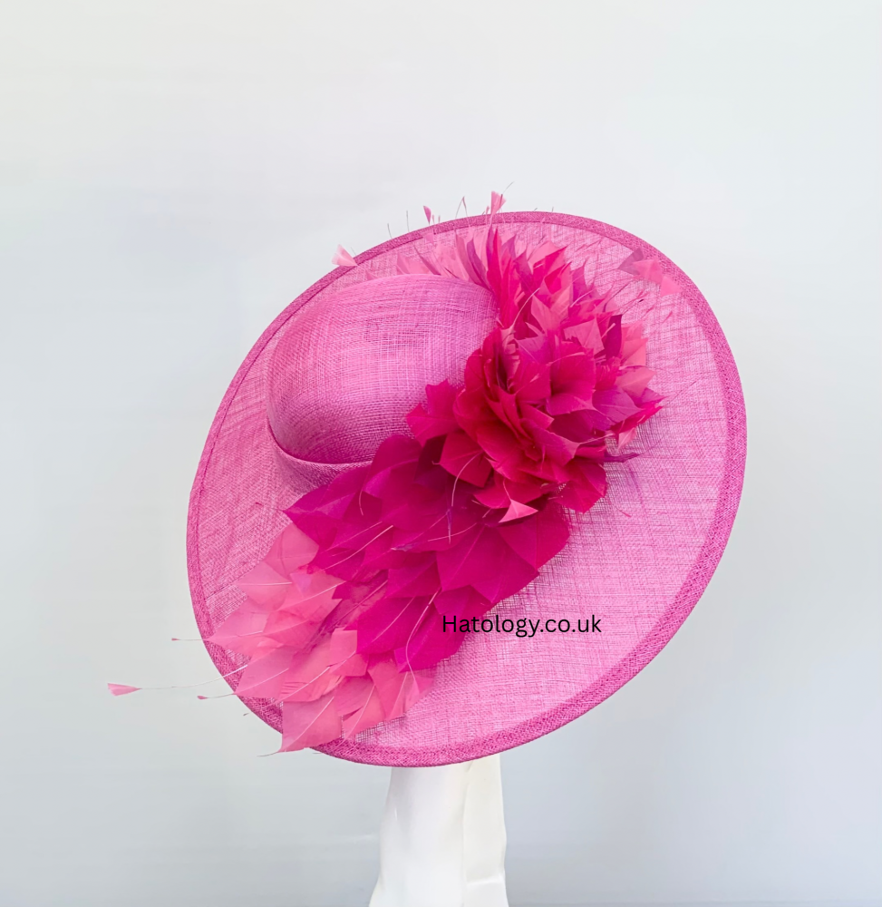 Fuschia Pink Mix Very Large Fascinator Hatinator Hat