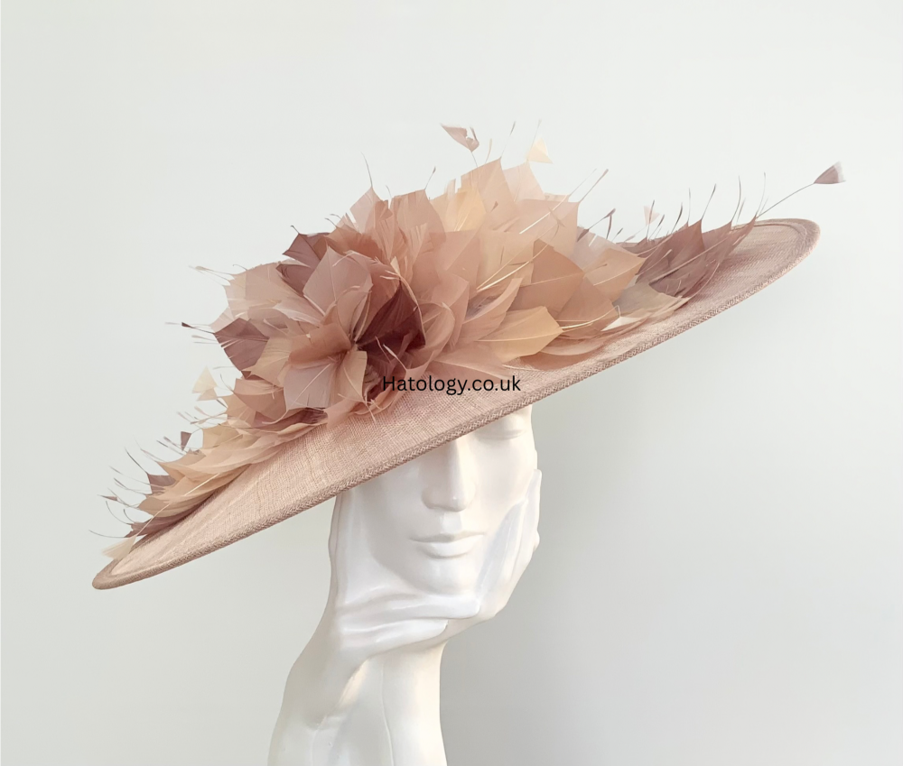 Nudes Brown Mix Very Large Fascinator Hatinator Hat