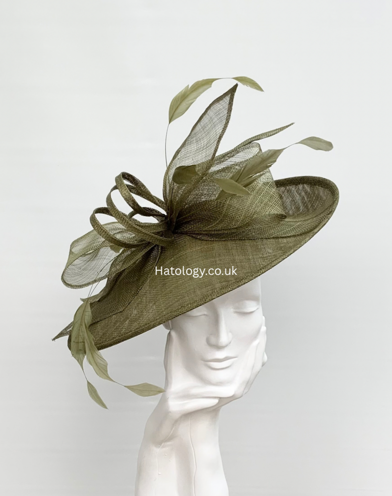 Dark Olive Green Bow Hatinator