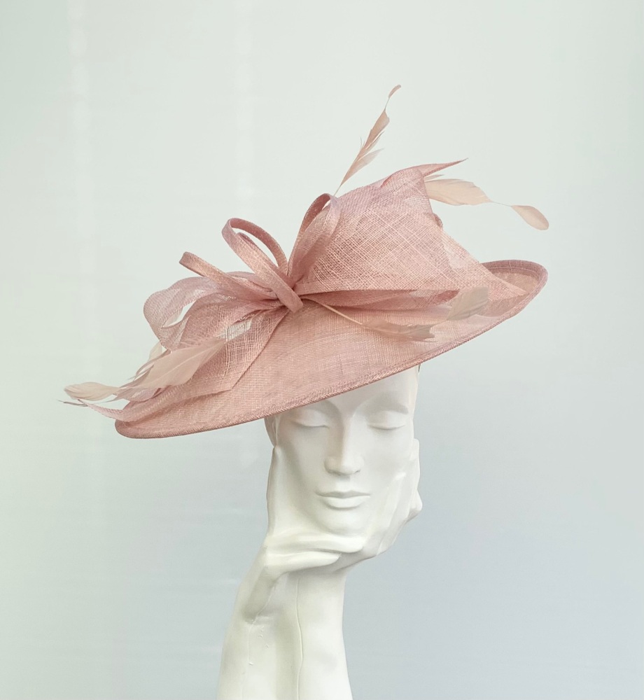 Blush Pink / Dusky Pink Bow Hatinator