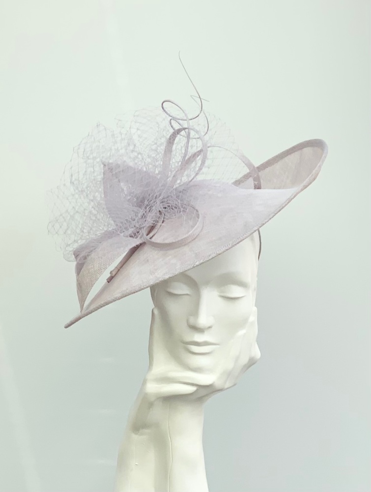 Barely Lilac Netted Cloud Hatinator Fascinator