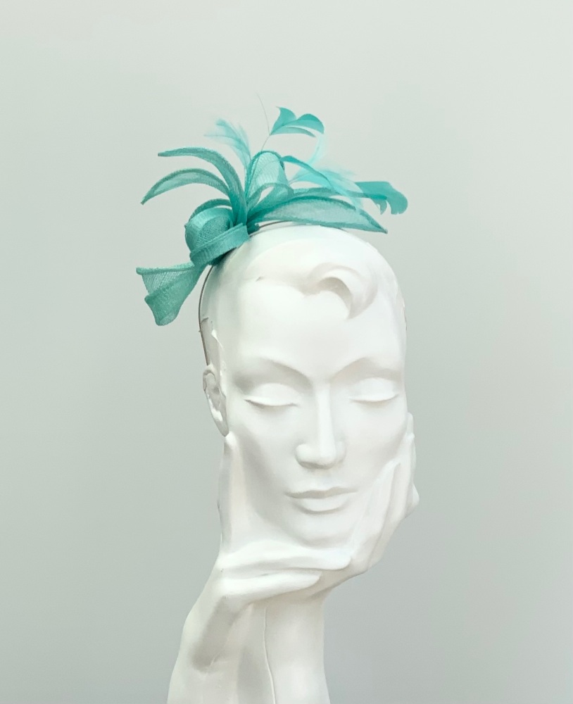 Pale Turquoise Lily Small Fascinator
