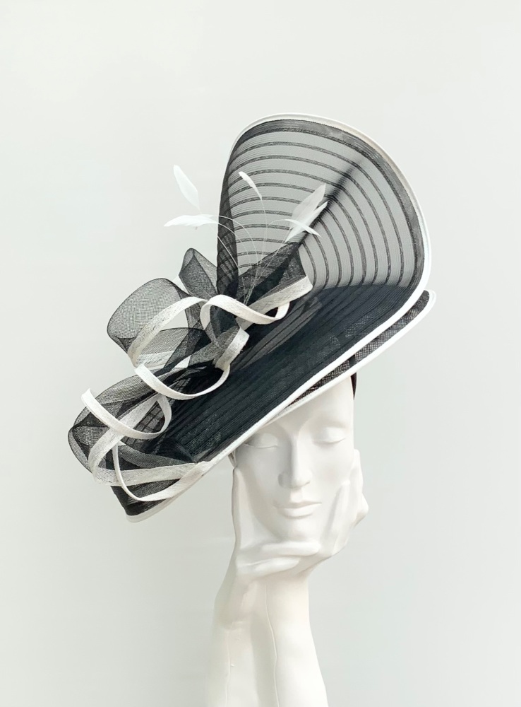 Black & Ivory Large Occasion Hatinator Hat