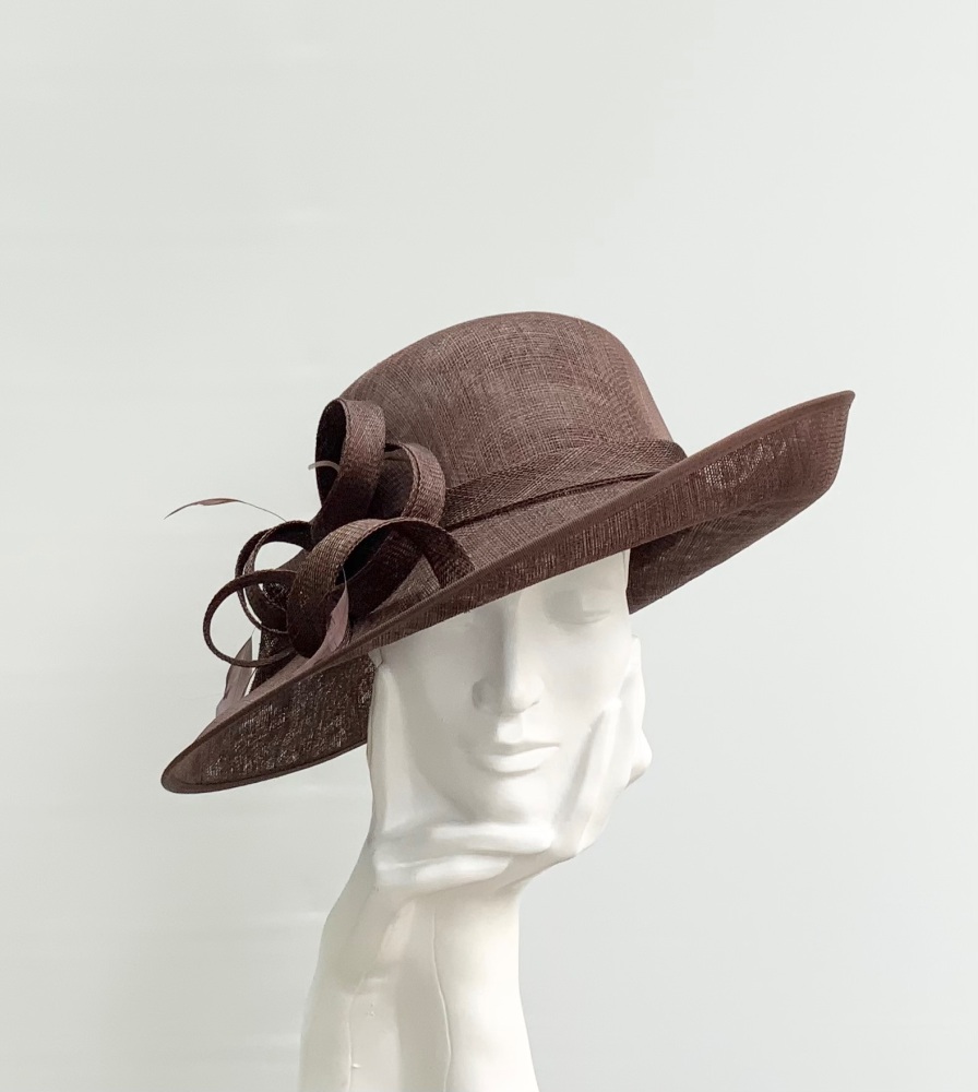 Chocolate Brown Formal Occasion Hat
