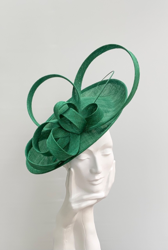 Emerald Green Looped Fascinator Hatinator