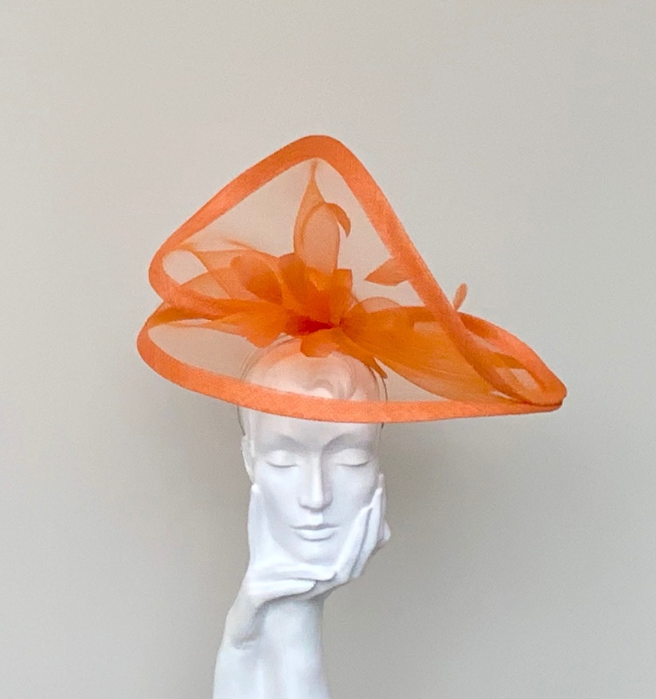 Orange Large Crin Hatinator Fascinator