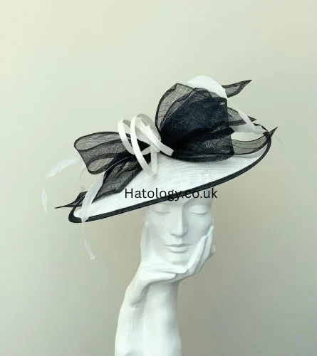 White and Navy Bow Hatinator