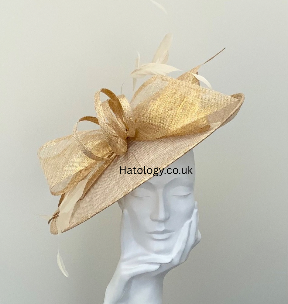 Metallic (Sparkly)Gold Bow Hatinator