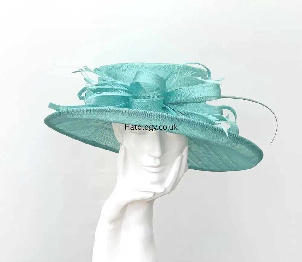Aqua Pale Turquoise Wedding Occasion Hat