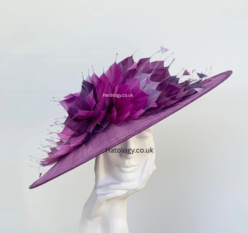 Purple Mix Very Large Fascinator Hatinator Hat