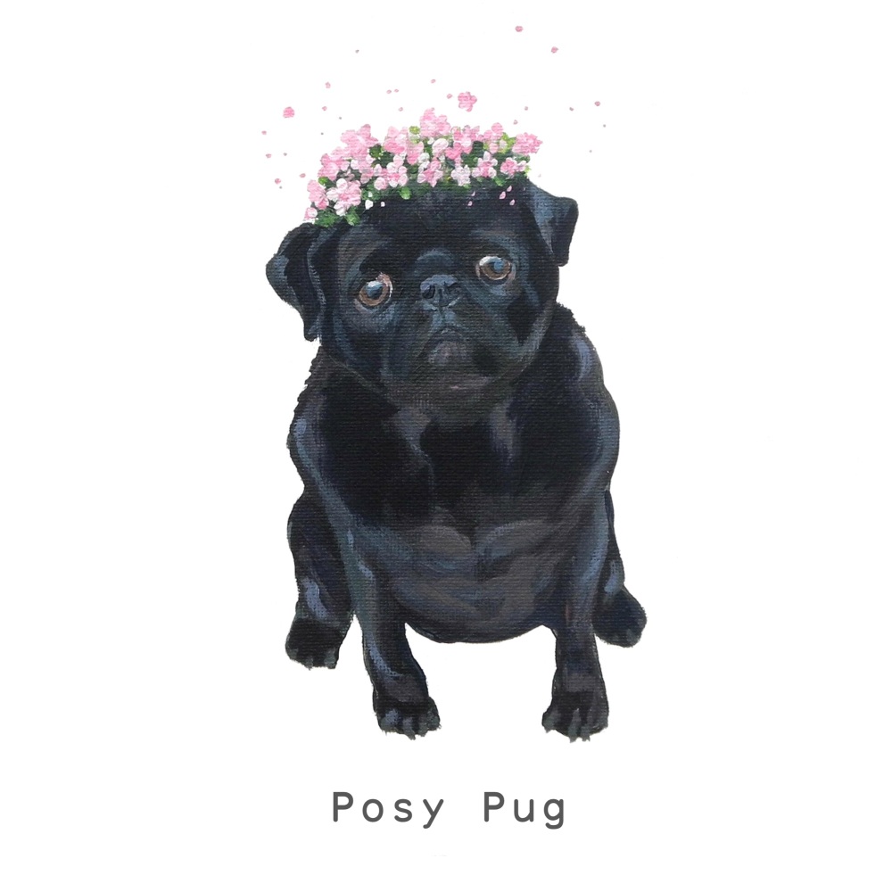 Posy Pug CARD