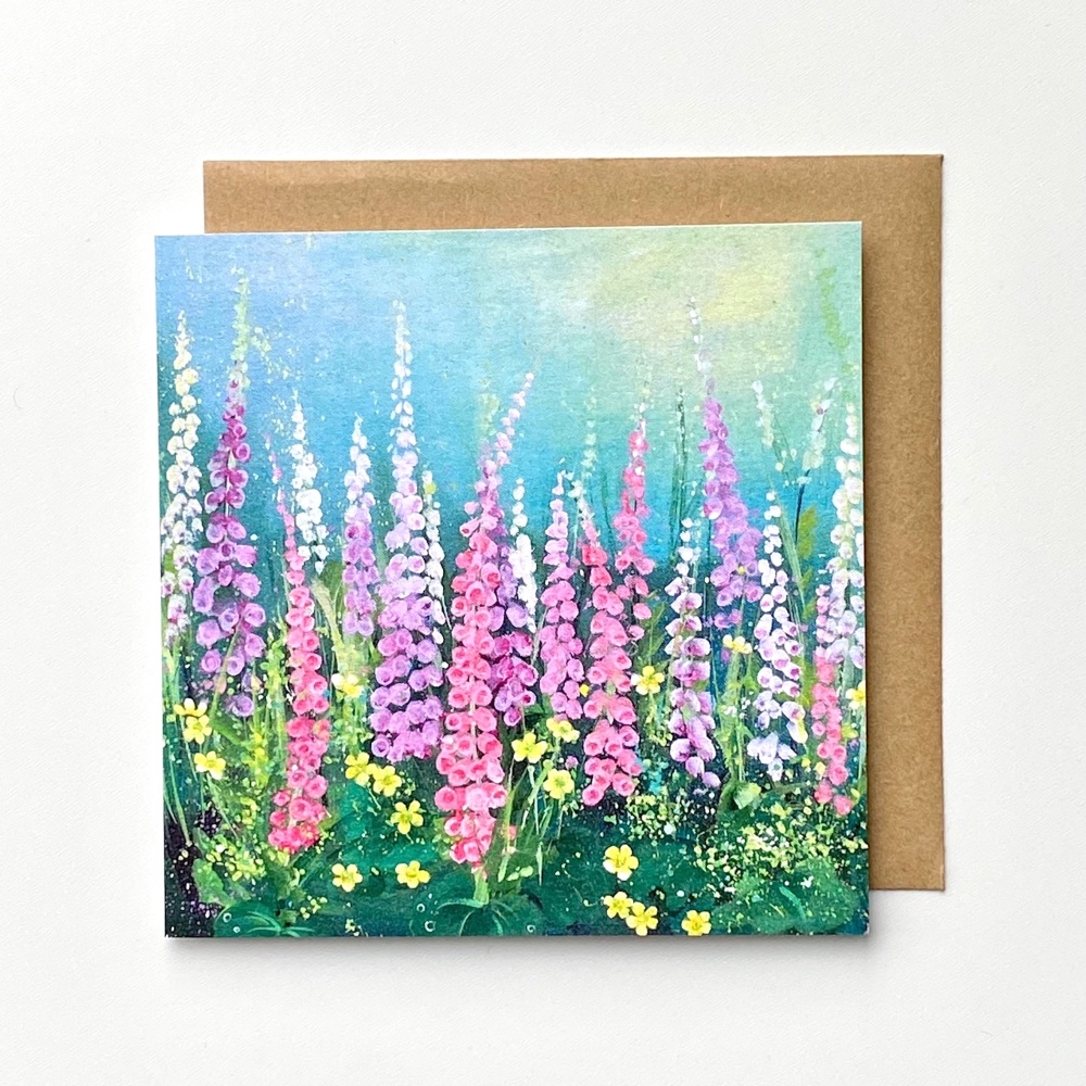 Flowerscape 12- Foxgloves CARD