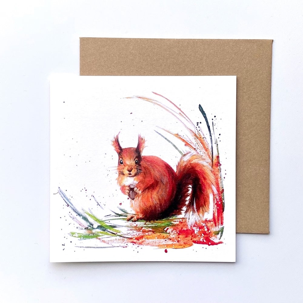 Rusty- Red Squirrel CARD