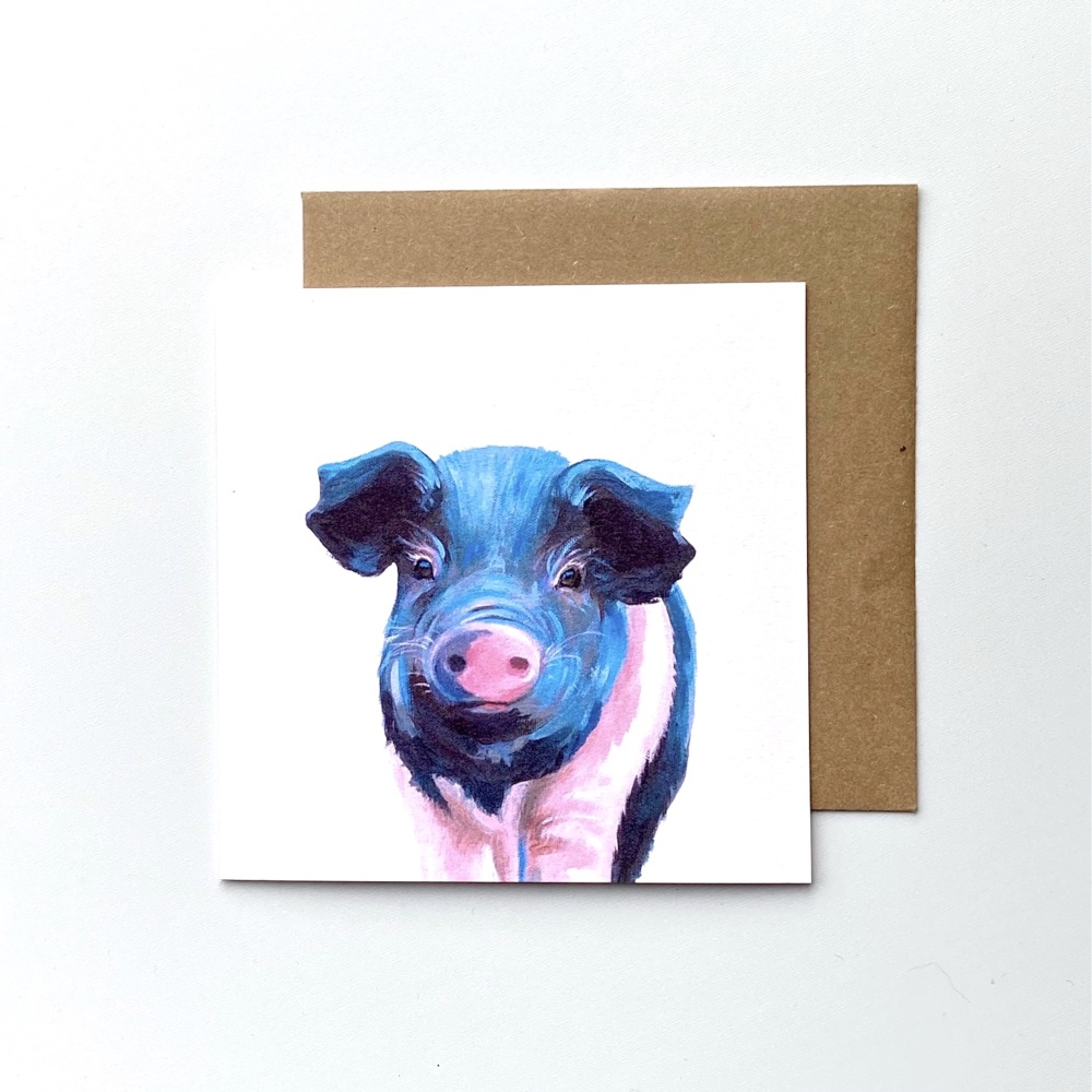 Wilbur- Saddleback pig CARD
