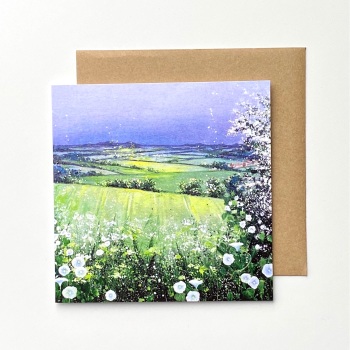 SPRINGSCAPE- Faringdon From The Ridgeway CARD