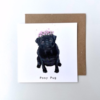 Posy Pug CARD