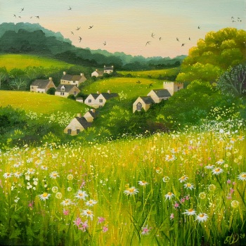 Golden Hour Swallows- Print