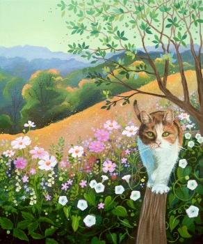 Cosmos Cat- ORIGINAL PAINTING
