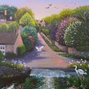 Evening Lilacs Art Print