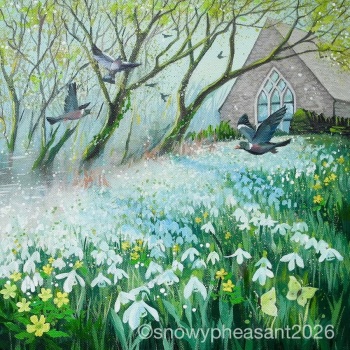 Shilton Snowdrops- ORIGINAL PAINTING