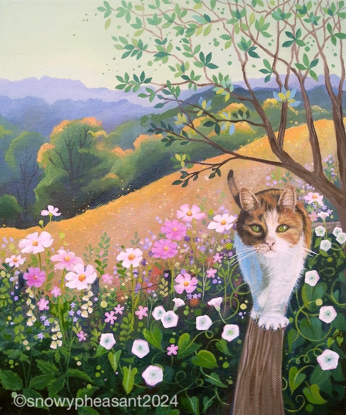 Cosmos Cat- ORIGINAL PAINTING