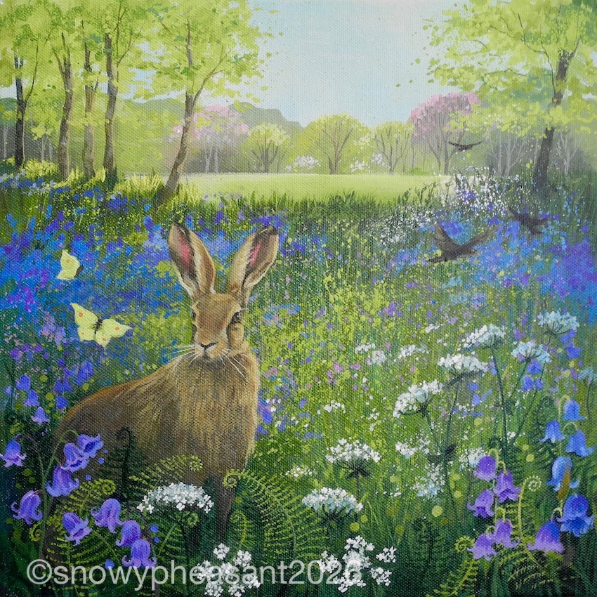 Bluebell Hare- ORIGINAL PAINTING