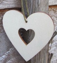Heart small wooden hanging blank