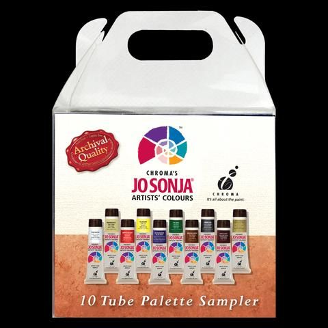Jo Sonja Matte Flow Acrylic 10 Tube Palette Sample Set