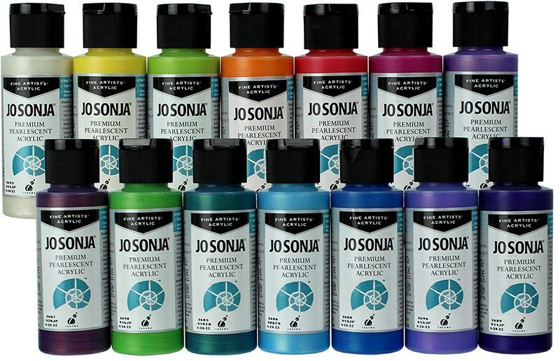 Jo Sonja's Premium Pearlescent Acrylic Paint - Blue - 60ml