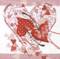 Cherry Hearts, 33 x 33cm (20a)