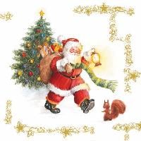 Walking Santa, 25 x 25cm (37b)