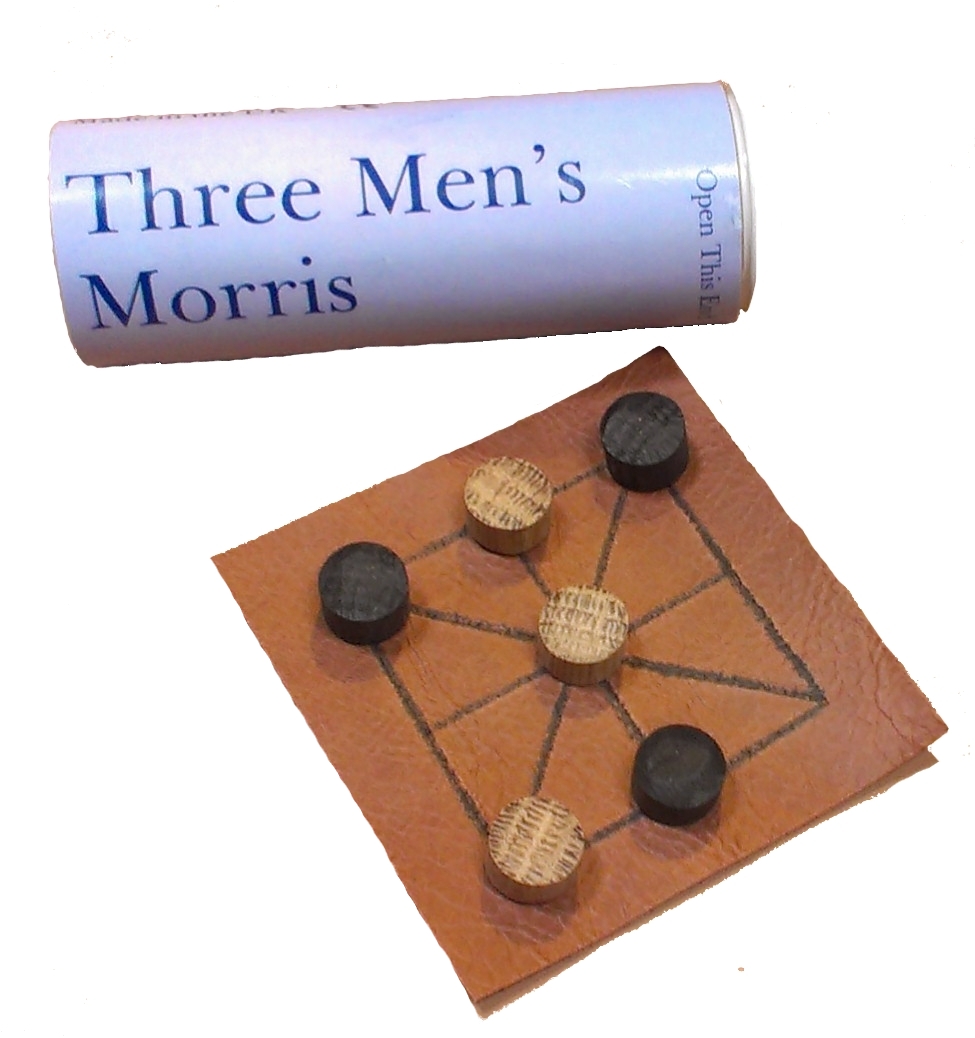 Three Men's Morris - leather board