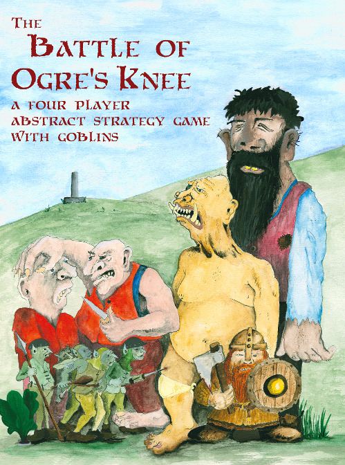 Ludos Fabulosa Battle of Ogre's Knee board game cover illustration and button to enter shop