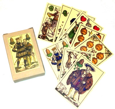 Reproduction sixteenth century playing cards of Peter Flötner, c.1540