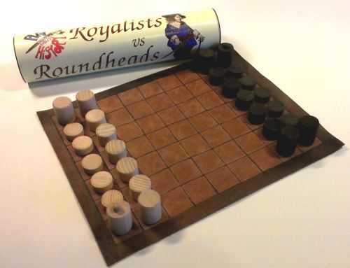 Royalists vs Roundheads abstract strategy board game handmade with leather