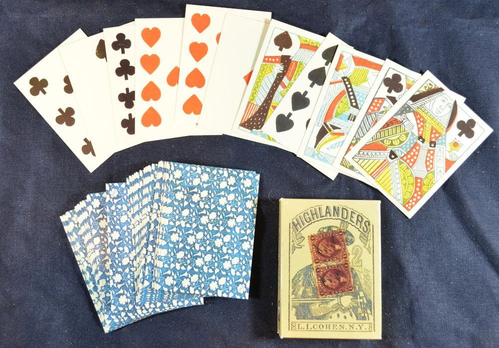 Reproduction nineteenth century playing card deck, 1864
