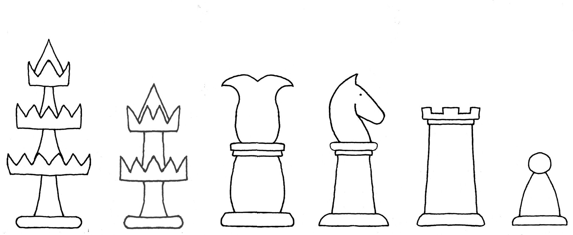  Interpretive diagram of seventeenth century Selenus chess set