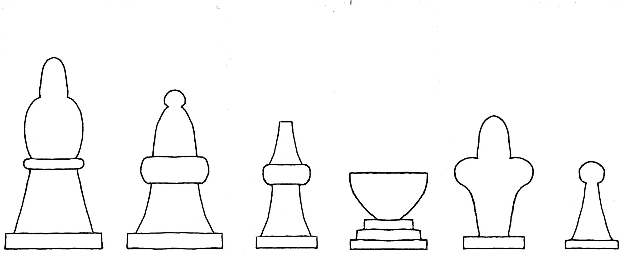  Interpretive diagram of fifteenth century Cessolis chess set