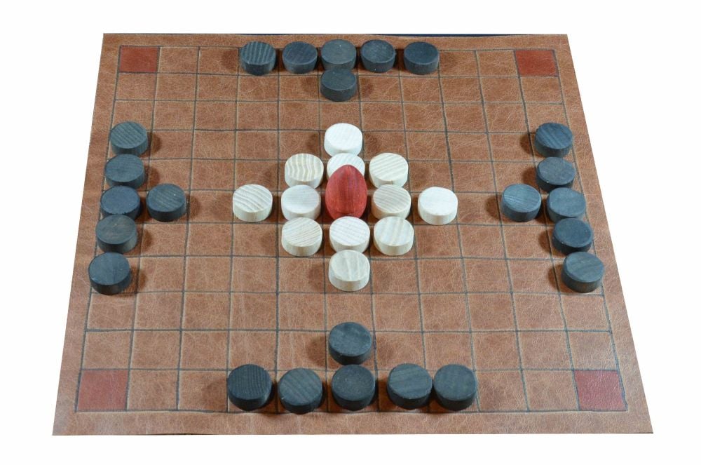 Leather version of the 11 x 11 tafl game
