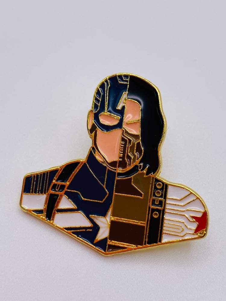 Captain America & Bucky Barnes Pin Badge