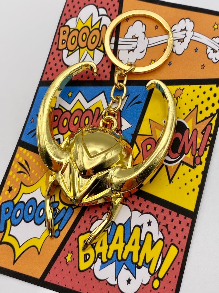 Loki Laufeyson Horns Helmet Keyring