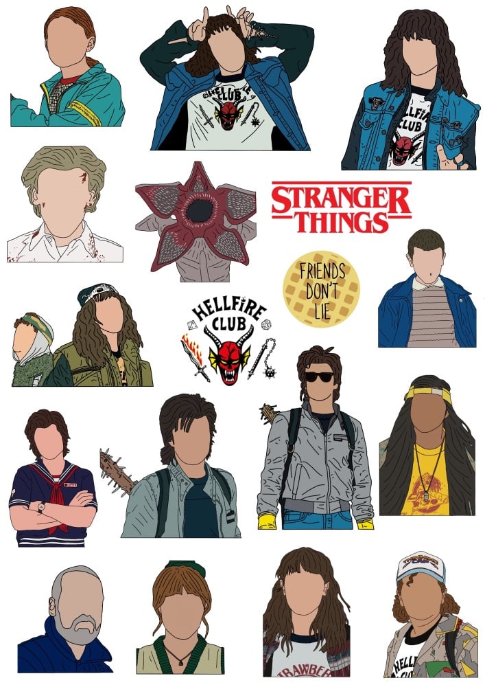 Stranger Things Character Sticker Pack