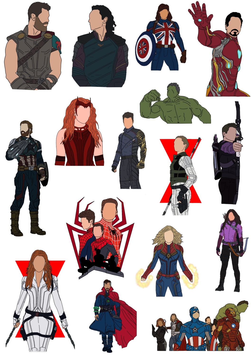 Marvel Character Sticker Pack